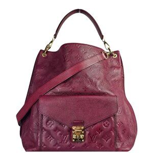 LOUIS VUITTON Metis Hobo Empreinte Leather Tote Shoulder Aubergine Purple LV Bag